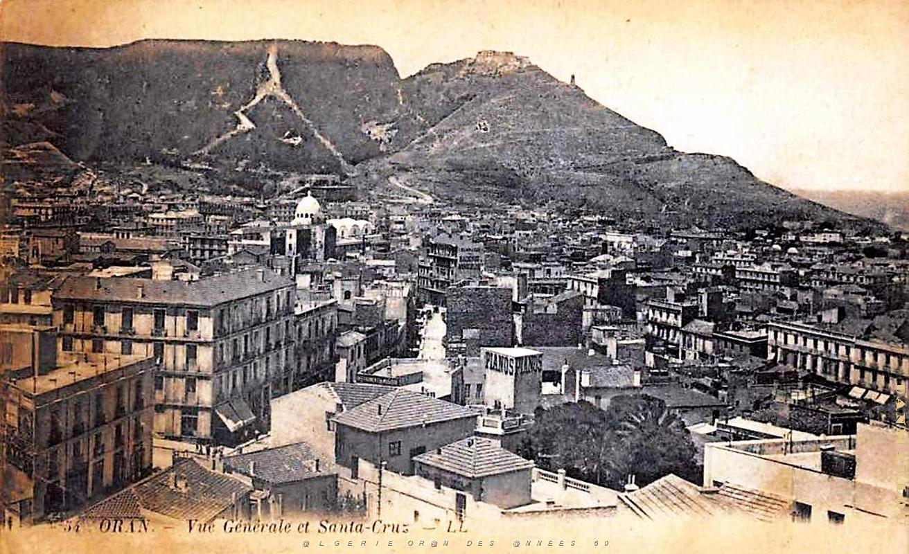 Oran - Vue Generale sur Santa-Cruz - Bd Marceau et Rue Dutertre a gauche.jpg